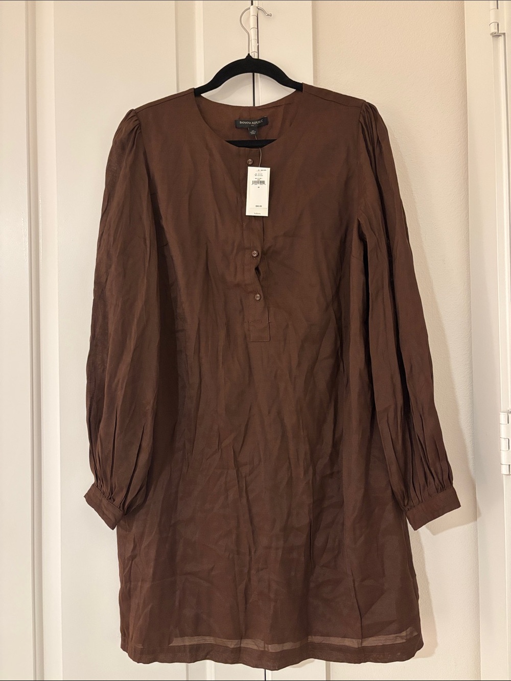 Banana Republic Brown Long Sleeve Tunic Dress